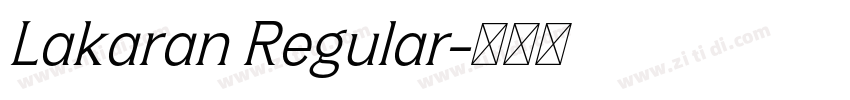 Lakaran Regular字体转换